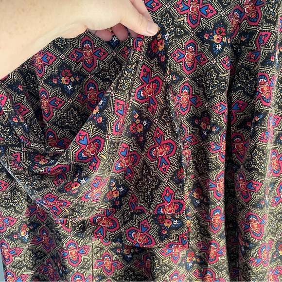 ModCloth Victorian Holiday Groove Multicolor Patterned Dress Bell Sleeves XL - Picture 5 of 8